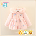 koreanische Mode kleine Mädchen schön warm halten Mädchen Kleid Kleidung mit Mini-Bogen Kinder Winterjacke, Kinder Pelzmantel